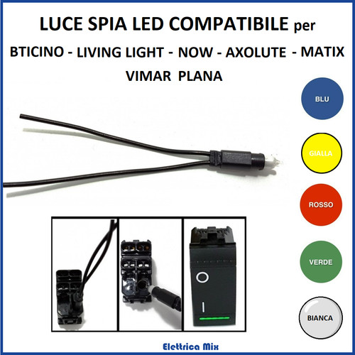Spia led 220v bianca - 220v,