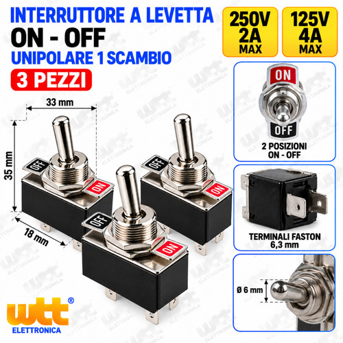 Interruttore levetta off - a,