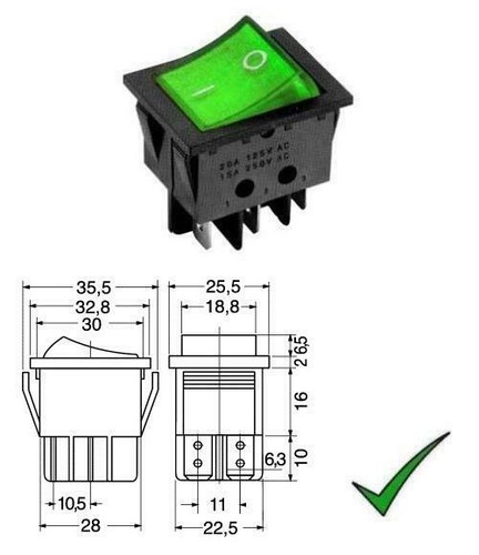 Interruttore bilanciere 220v - a,