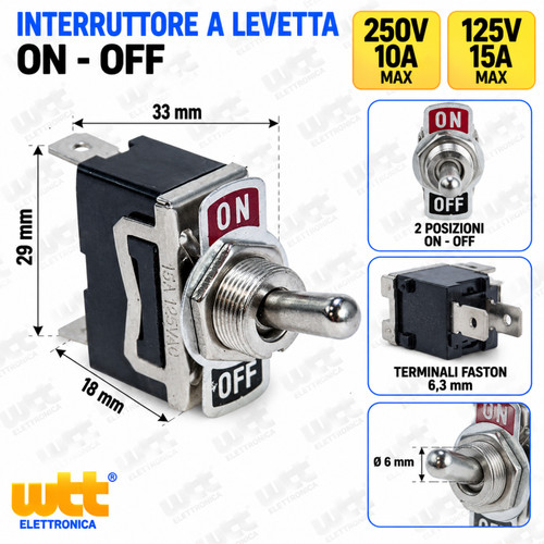 Interruttore levetta off - levetta,